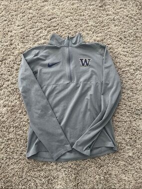 Nike Gray UW' Quarter-Zip Pullover